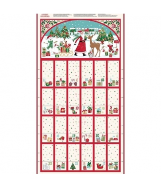 Panel Makower Christmas Wishes Advent Calendar