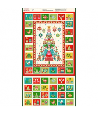 Panel Makower Christmas Brights Advent Calendar